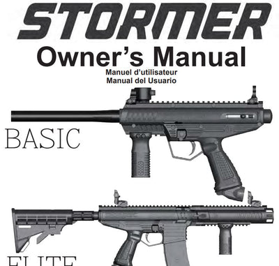 Tippmann Stormer Basic-Elite-Tactical Parts, Diagram, and Manual