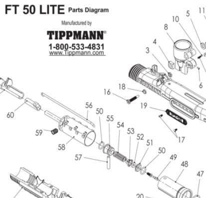 Tippmann FT-50 Lite Parts and Diagram