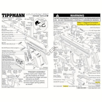 Tippmann 98 Custom ACT RT Pro Parts and Diagram