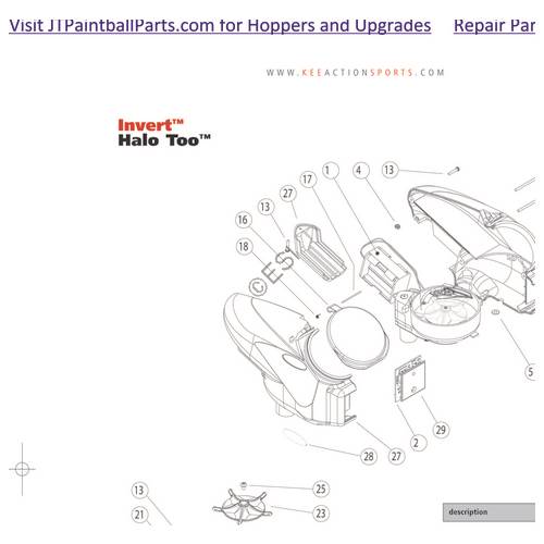 Empire Invert Halo Too Hopper Parts and Diagram