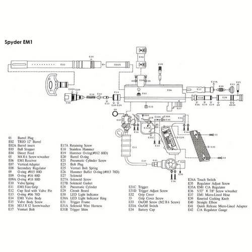 Kingman Spyder EM1 Parts and Diagram