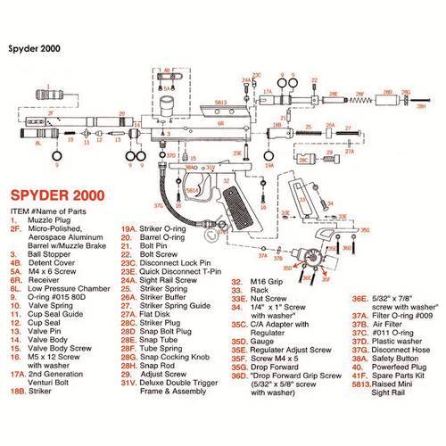 Kingman Spyder 2000 Parts and Diagram