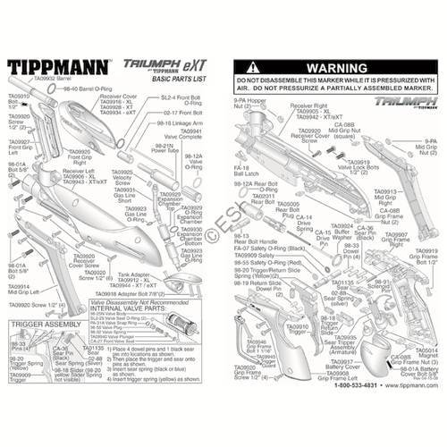 Tippmann Triumph eXT Parts and Diagram
