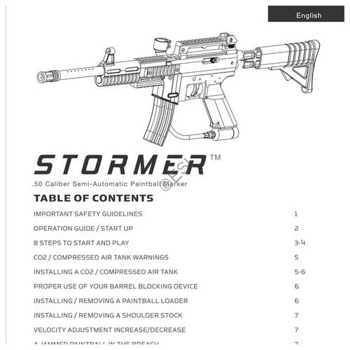 Kingman Spyder Stormer Parts and Manual