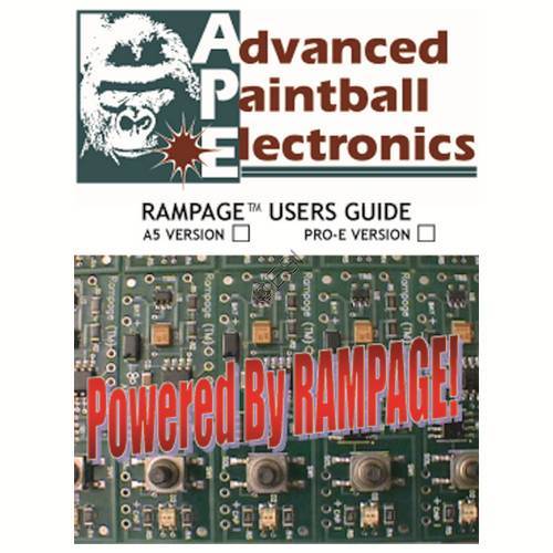 APE Rampage Board v1 Manual for Tippmann 98 Custom Pro E
