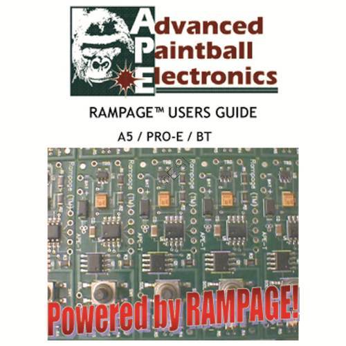 APE Rampage Board v2 Manual for Tippmann 98 Custom Pro E-Grip