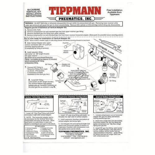 Tippmann 68 Carbine Vertical Adapter Kit Manual