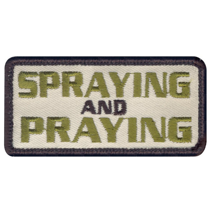Rothco Spraying Praying Embroidered Rectangle Patch with Hook and Loop Backing