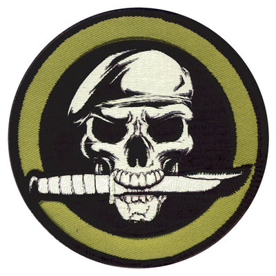 Rothco Skull & Knife Round Morale Patch