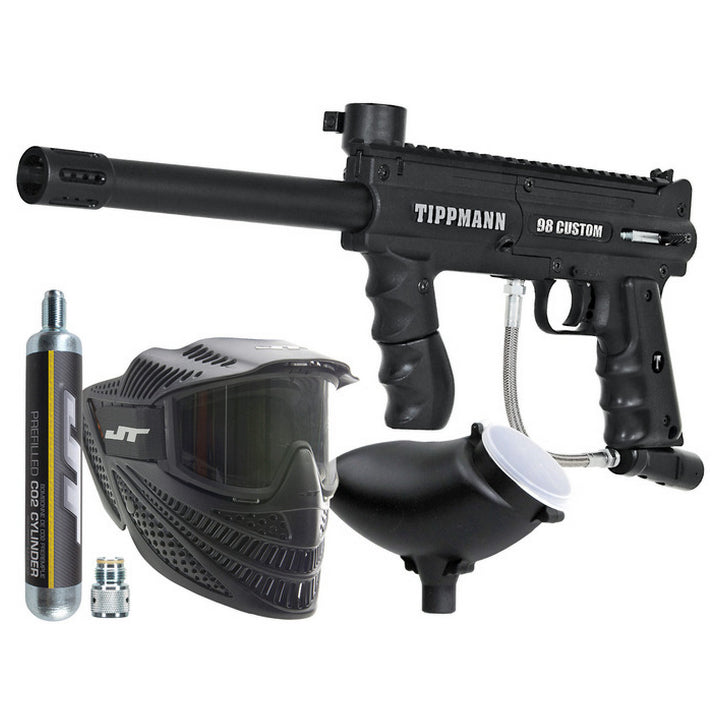 Tippmann 98 Custom Power Pack with Raptor Mask and a 90g Co2