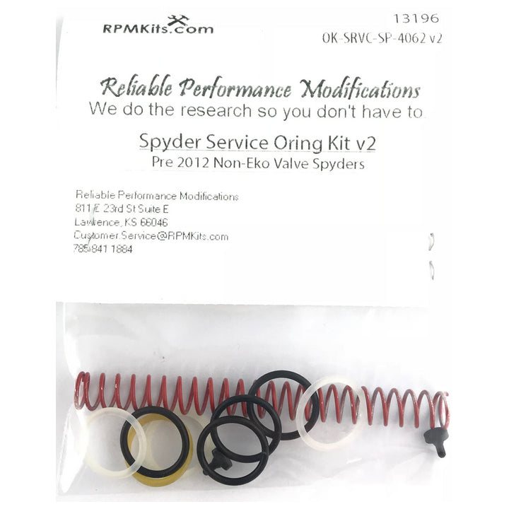 RPM Spyder Service Oring Kit v2 w/ Parts