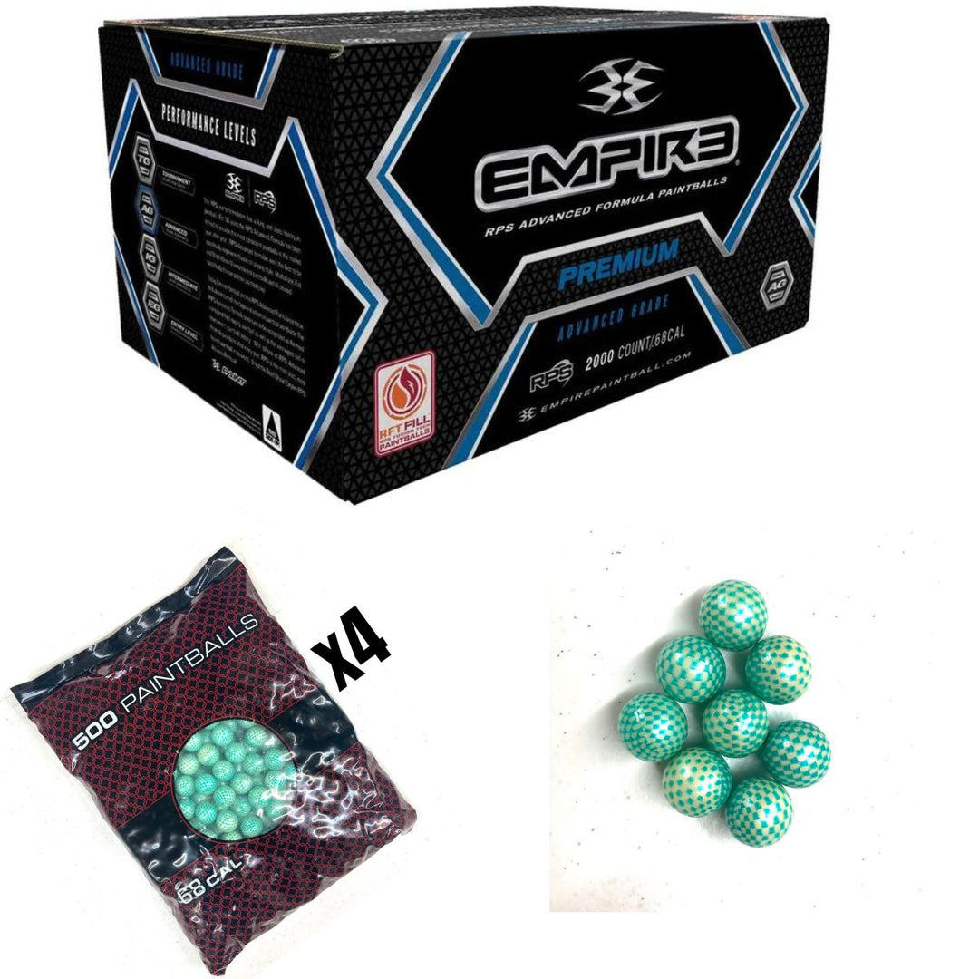 Empire Premium 68Cal Paintballs - 2000ct Case (Pearl Shell White Fill)