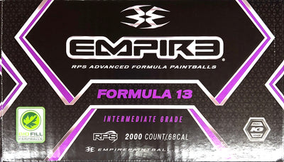 Empire Formula 13 68Cal Paintballs - 2000ct Case - Blue/Tan Shell Yellow Fill