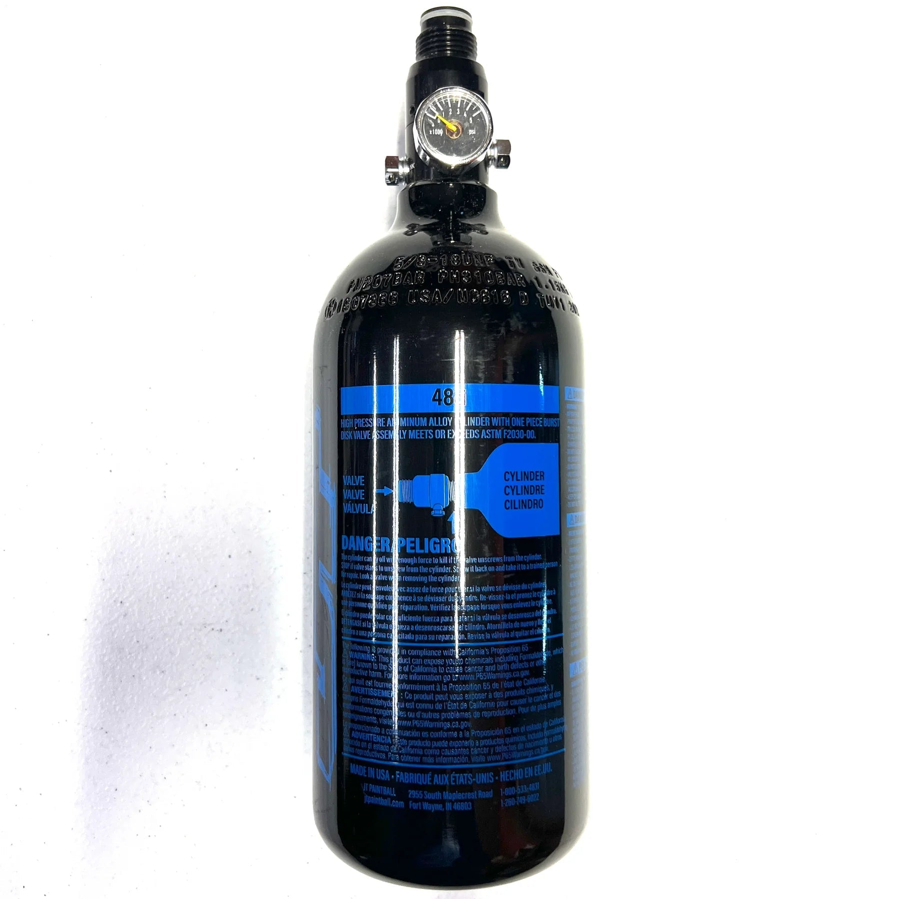 2021 JT 48ci 3000psi HPA Tank - New - Older Date Stamp - Black/Blue ...