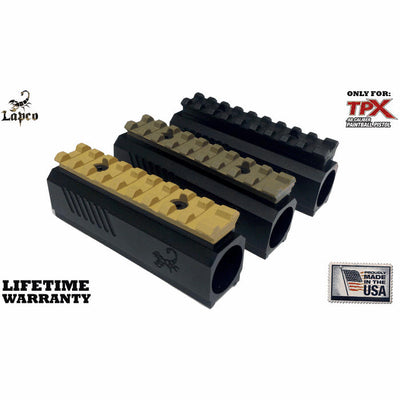 Lapco TPX / TiPX Aluminum Front Block with Picatinny Rail - Flat Dark Earth