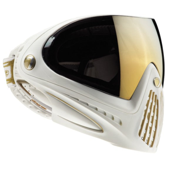 DYE I4 Paintball Goggle - Special Edition White and Gold with Gold Mirror Lens