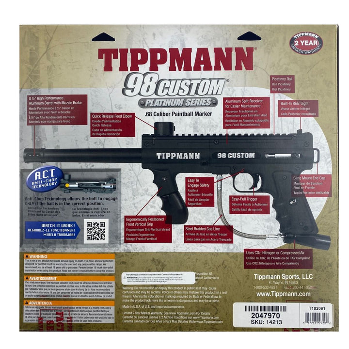 Tippmann 98 Custom Paintball Gun - Platinum Series ACT