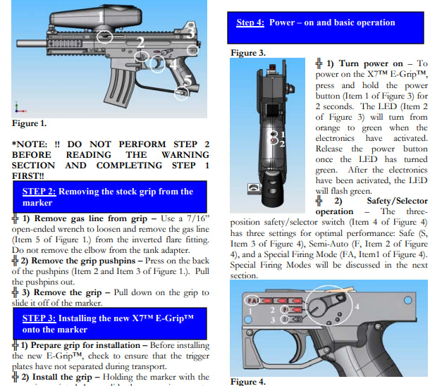 Tippmann X7 E-Grip v1 Manual