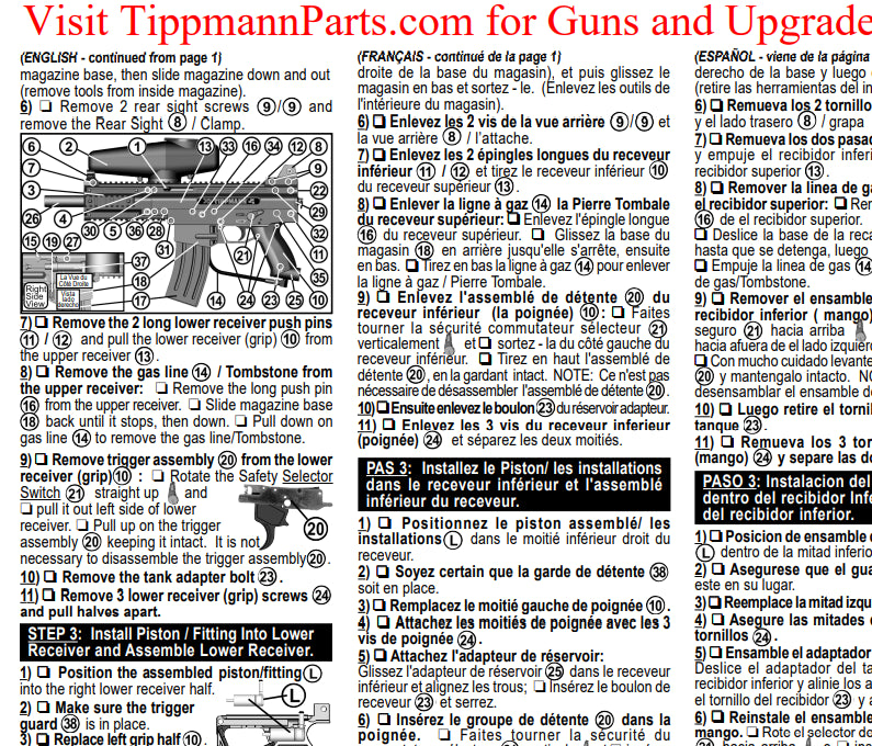 Tippmann X7 RT Installation Manual 2008-12-02