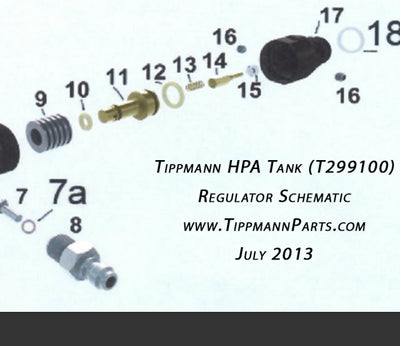 Tippmann HPA Tank Regulator Parts and Diagram