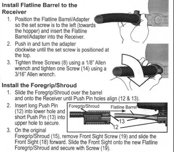 Tippmann X7 Phenom Flatline Barrel Manual