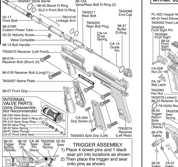 Tippmann 98 Custom Platinum Series RT ACT Manual