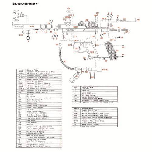 Kingman Spyder Aggressor XT Parts and Diagram – TippmannParts