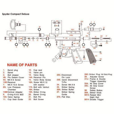 Kingman Spyder Compact Deluxe Parts and Diagram