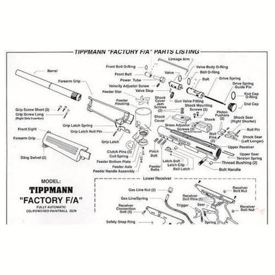 Tippmann Factory F/A Parts and Diagram