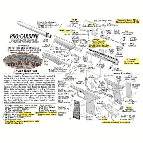 Tippmann Pro-Carbine Parts and Diagram – TippmannParts