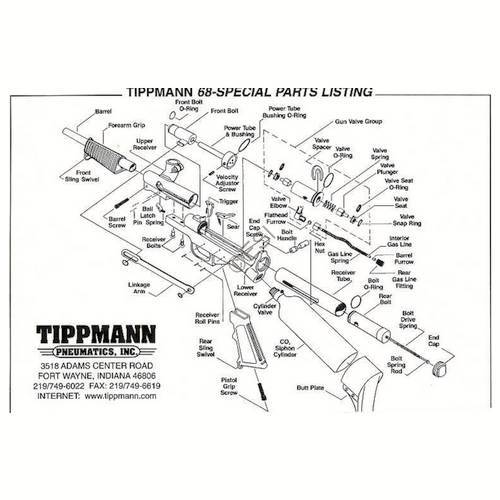Tippmann 68 Special Parts and Diagram