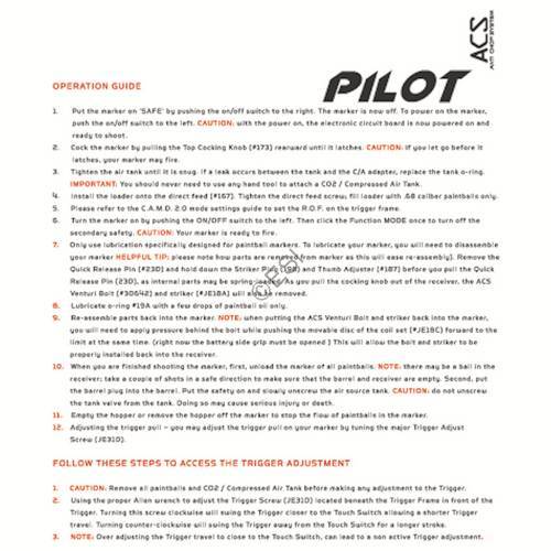 Kingman Spyder Pilot ACS Manual