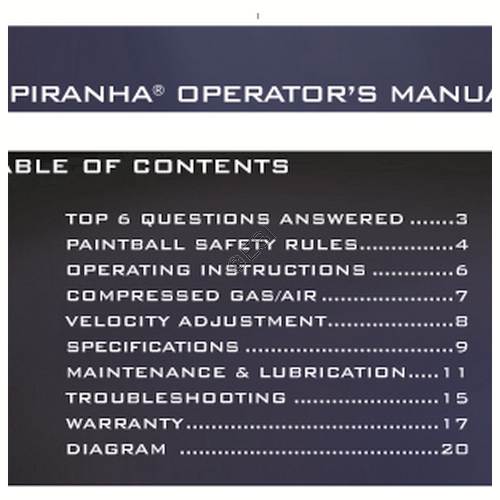 PMI Piranha GTI Gun Manual