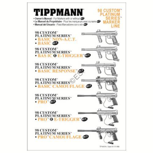 Tippmann 98 Custom Platinum Series Manual