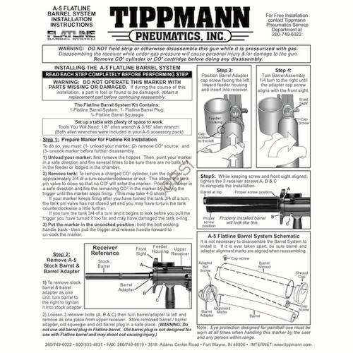 Tippmann A-5 Flatline Barrel Manual