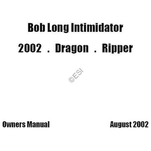 Bob Long Intimidator Gun - Gen 2 - Dragon-Ripper Manual - TippmannParts