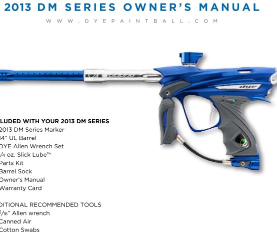 Dye DM13 Manual - TippmannParts