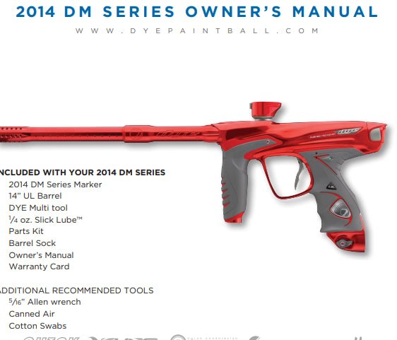 Dye DM14 Manual - TippmannParts