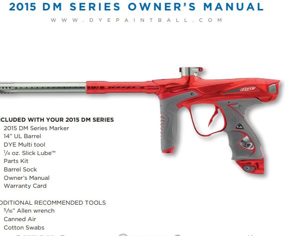 Dye DM15 Manual - TippmannParts