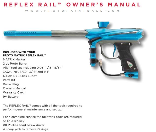 Dye Reflex 2013 Manual - TippmannParts