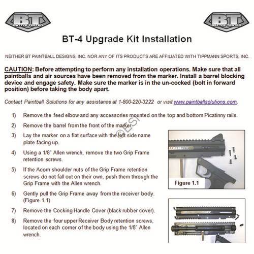 Empire BT 4 Upgrade Kit Install Manual - TippmannParts