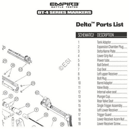 Empire BT Delta Parts and Diagram – TippmannParts