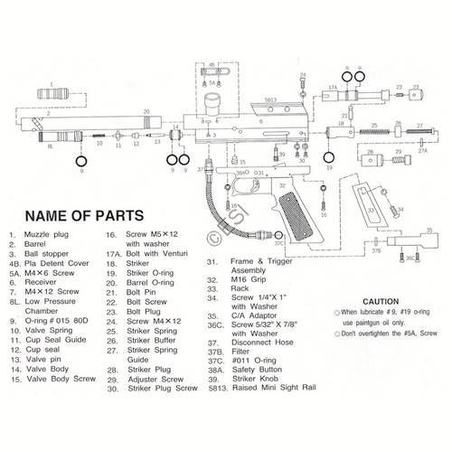 Kingman Spyder 68 Diagram - TippmannParts