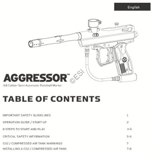 Kingman Spyder Aggressor 2012 Manual - TippmannParts