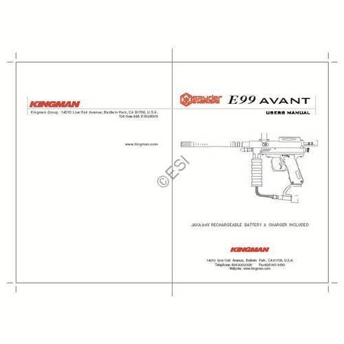 Kingman Spyder E-99 Avant Manual - TippmannParts