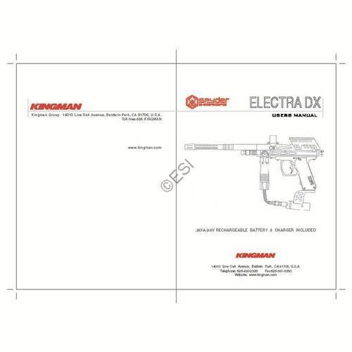 Kingman Spyder Electra DX Manual - TippmannParts