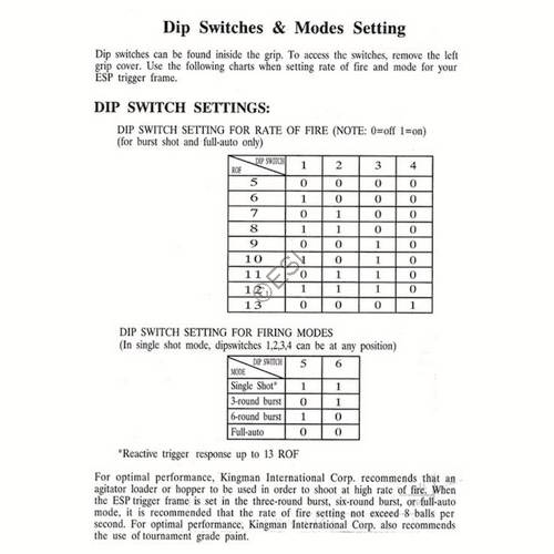 Kingman Spyder ESP Classic Frame Manual - TippmannParts