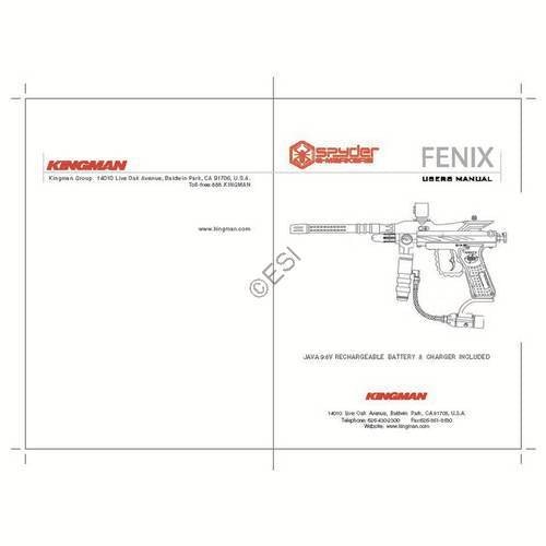 Kingman Spyder Fenix 04 Manual - TippmannParts