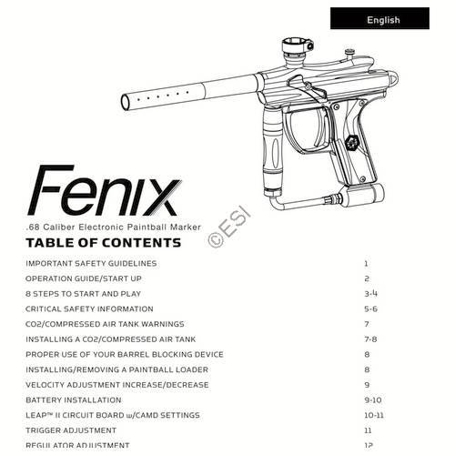 Kingman Spyder Fenix 2012 Manual - TippmannParts