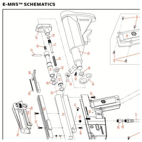 Ricevitore Superiore Kingman Spyder MR5 - Corpo Ricambio Per Marker (REC091)